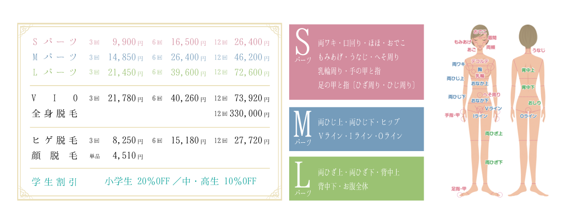 石巻.脱毛.料金.全身脱毛